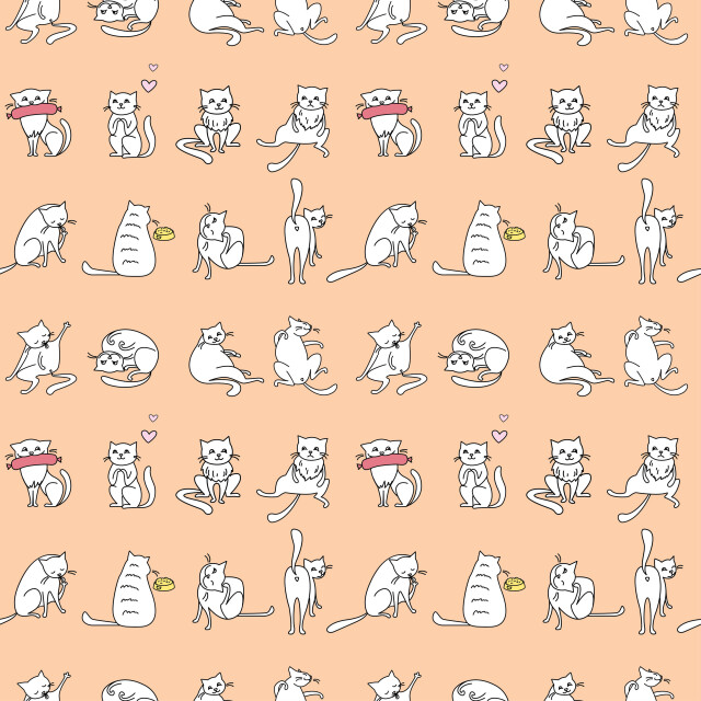 Cats seamless pattern - CO:CREATE 3
