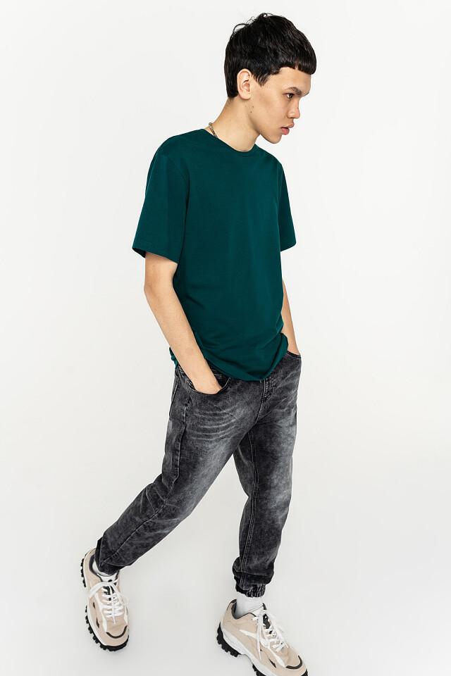футболка хлопковая oversize - цвет зеленый - 2