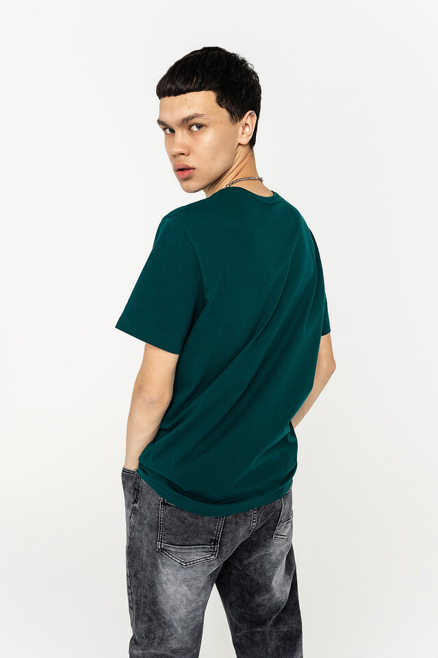 футболка хлопковая oversize - цвет зеленый - 5