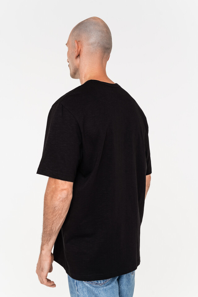 Футболка хлопковая oversize с эффектом потертости - цвет черный - 3