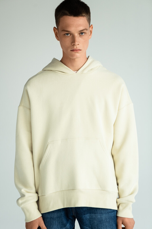 худи oversize утепленная - цвет белый - 1