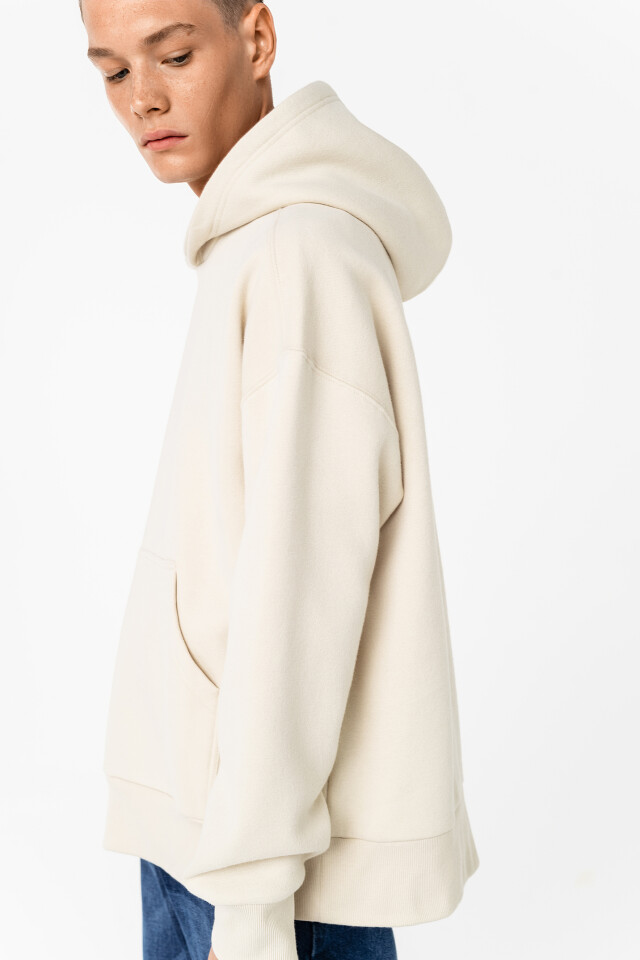 худи oversize утепленная - цвет белый - 3