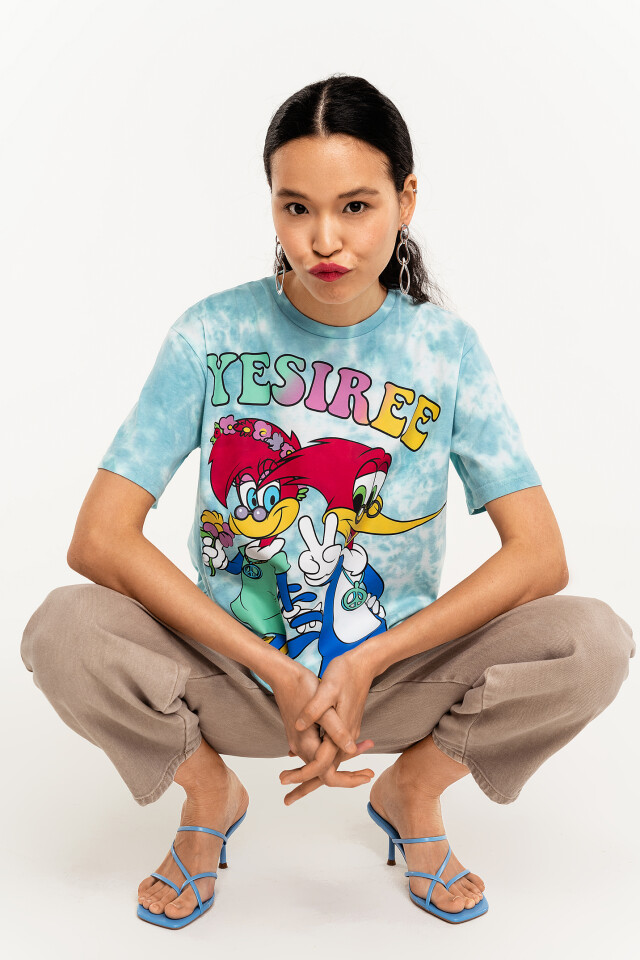 Футболка хлопковая oversize с вуди вудпекером - цвет мультиколор - 2