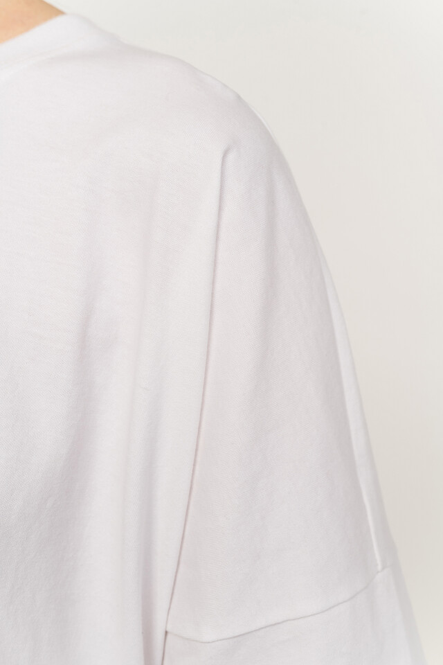Футболка super oversize хлопковая - цвет белый - 5