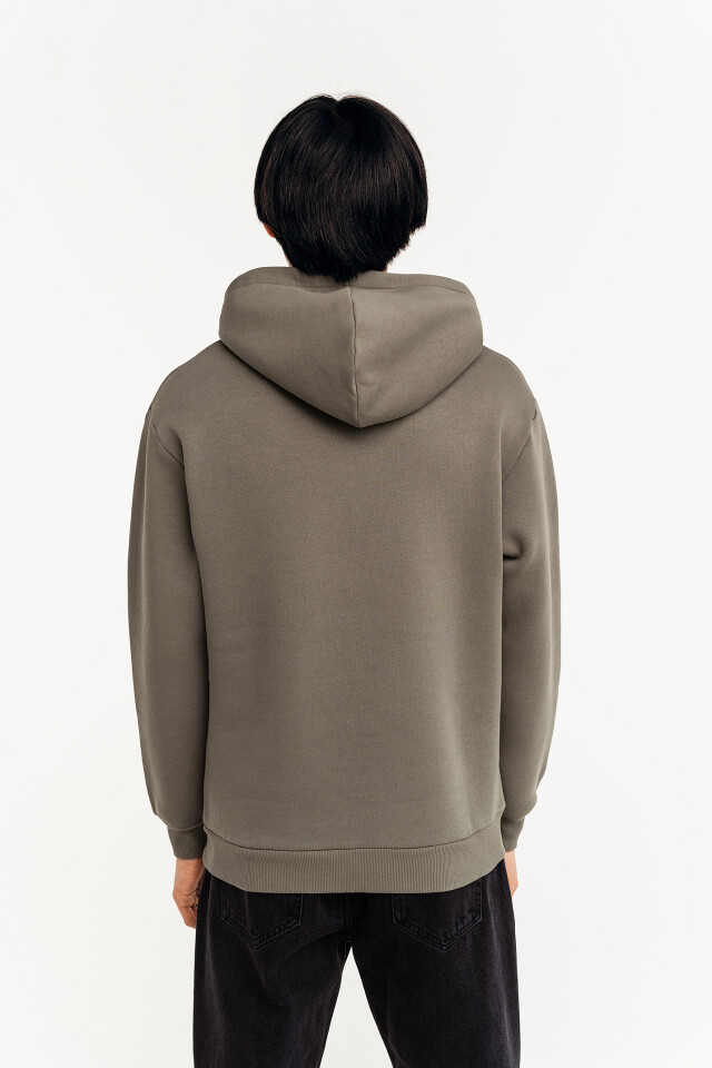 худи хлопковая oversize - цвет зеленый - 4