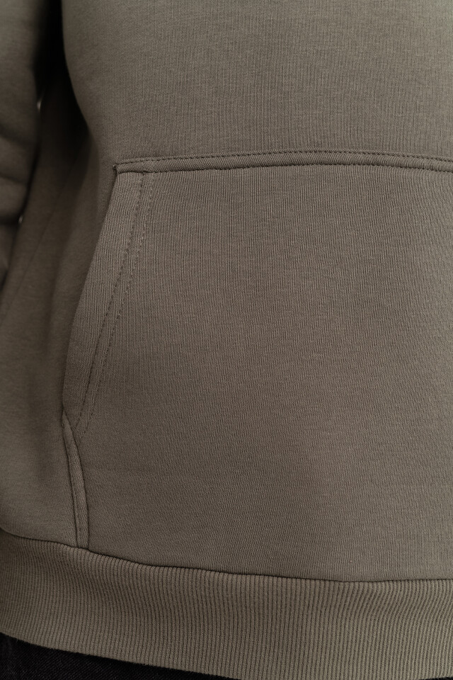 худи хлопковая oversize - цвет зеленый - 5