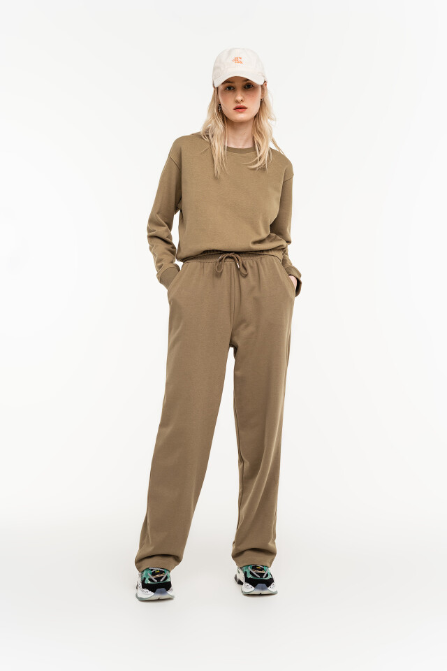 толстовка хлопковая oversize - цвет зеленый - 1