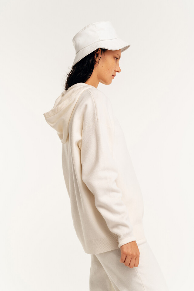 худи oversize с завязками на капюшоне - цвет бежевый - 3