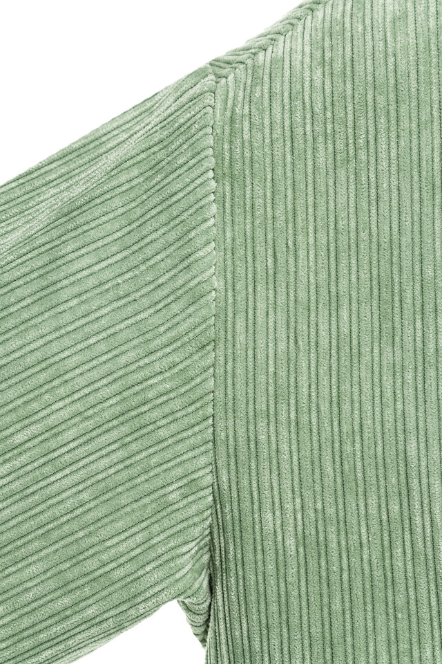 рубашка вельветовая oversize - цвет зеленый - 8