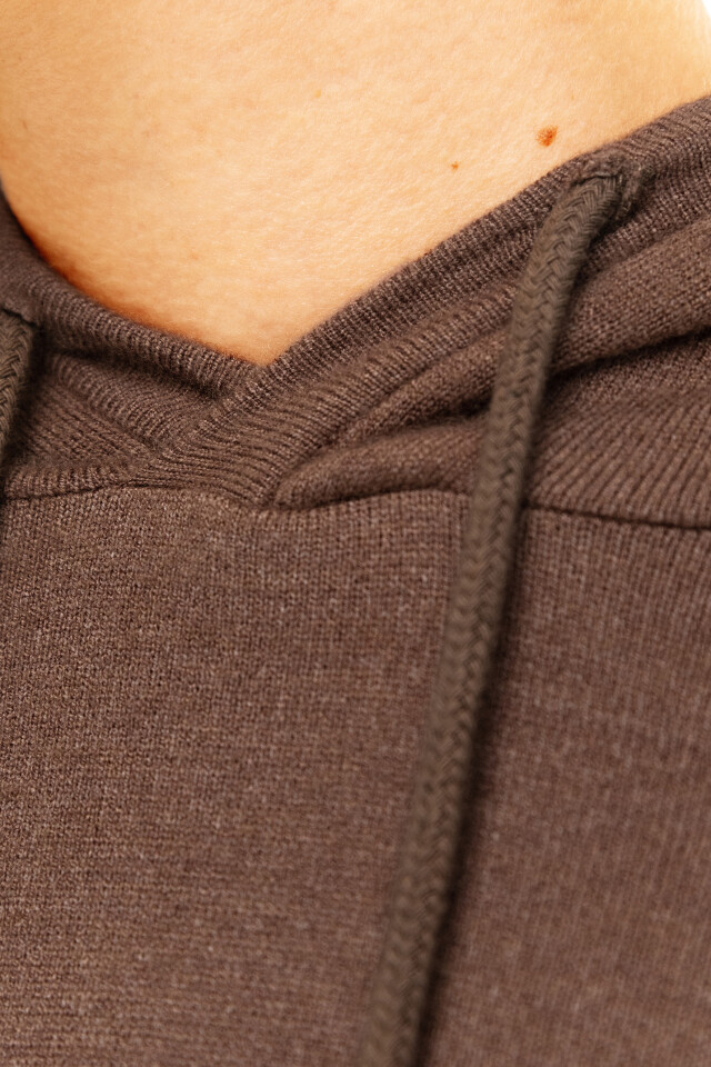 Худи трикотажная oversize - цвет бежевый - 5