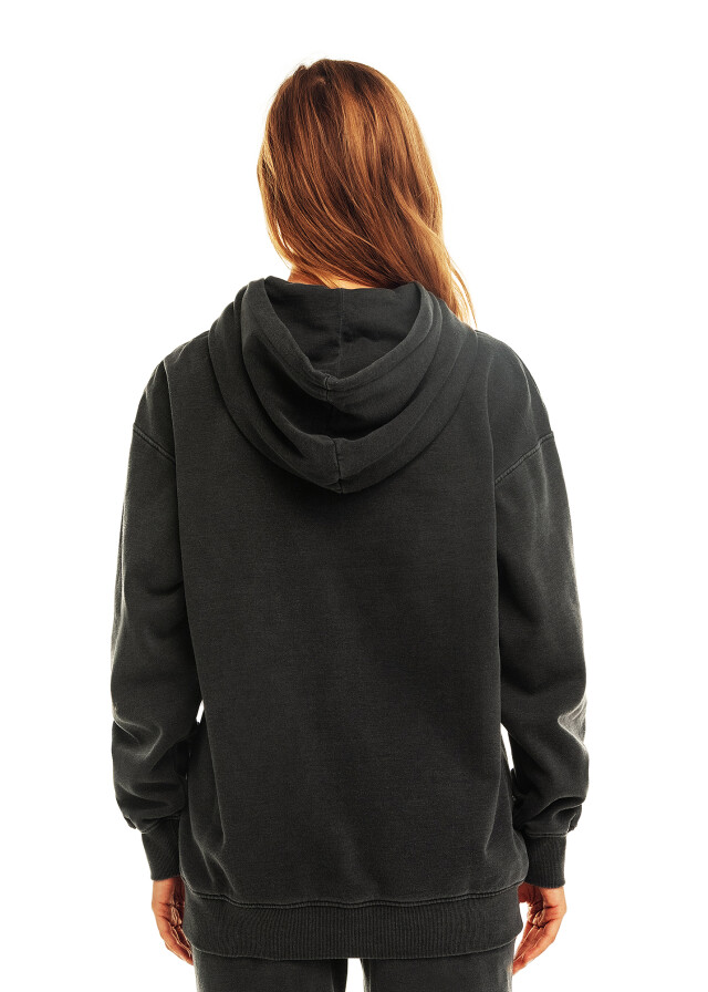 Худи хлопковая oversize - цвет черный - 3
