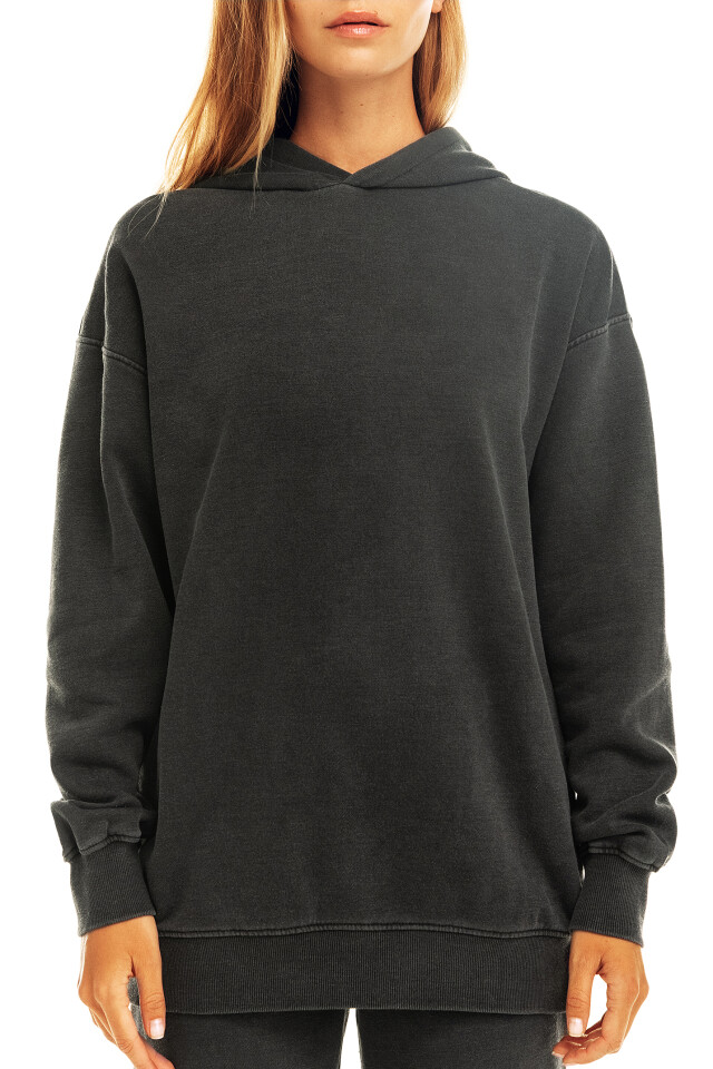 Худи хлопковая oversize - цвет черный - 6