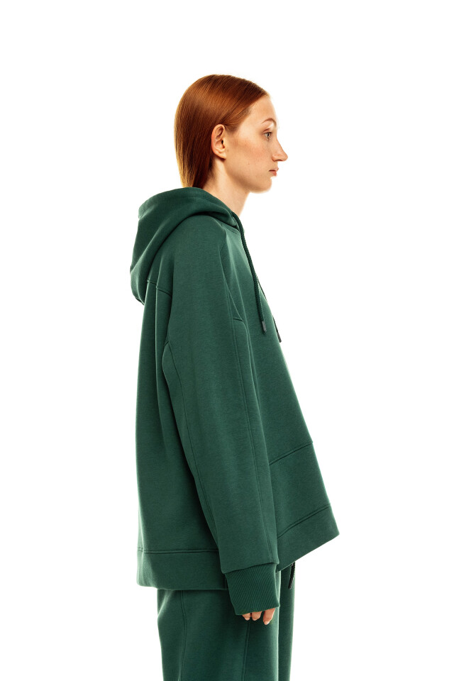 Худи утепленная oversize - цвет зеленый - 3