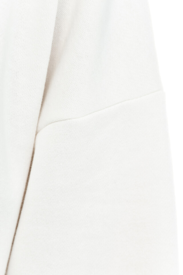 Худи хлопковая oversize с надписью - цвет белый - 6