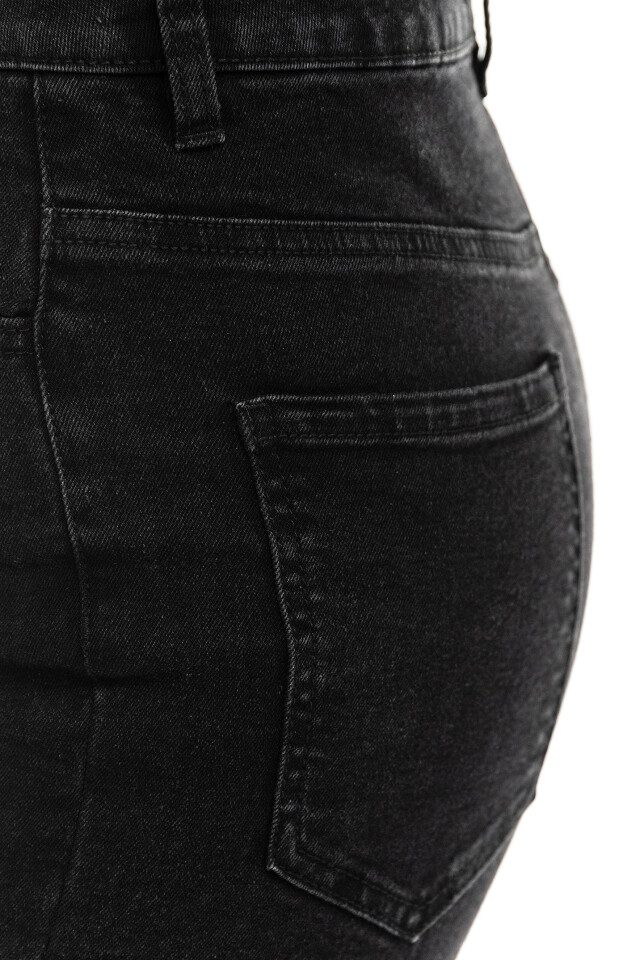 Джинсы skinny с высокой посадкой - цвет черный - 3