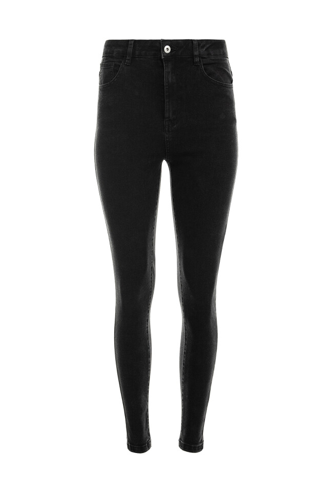Джинсы skinny с высокой посадкой - цвет черный - 6