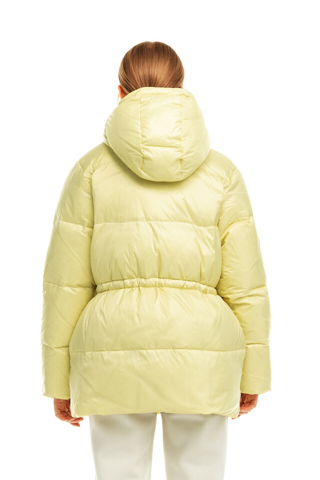 Пуховик oversize с натуральным утеплителем - цвет желтый - 2