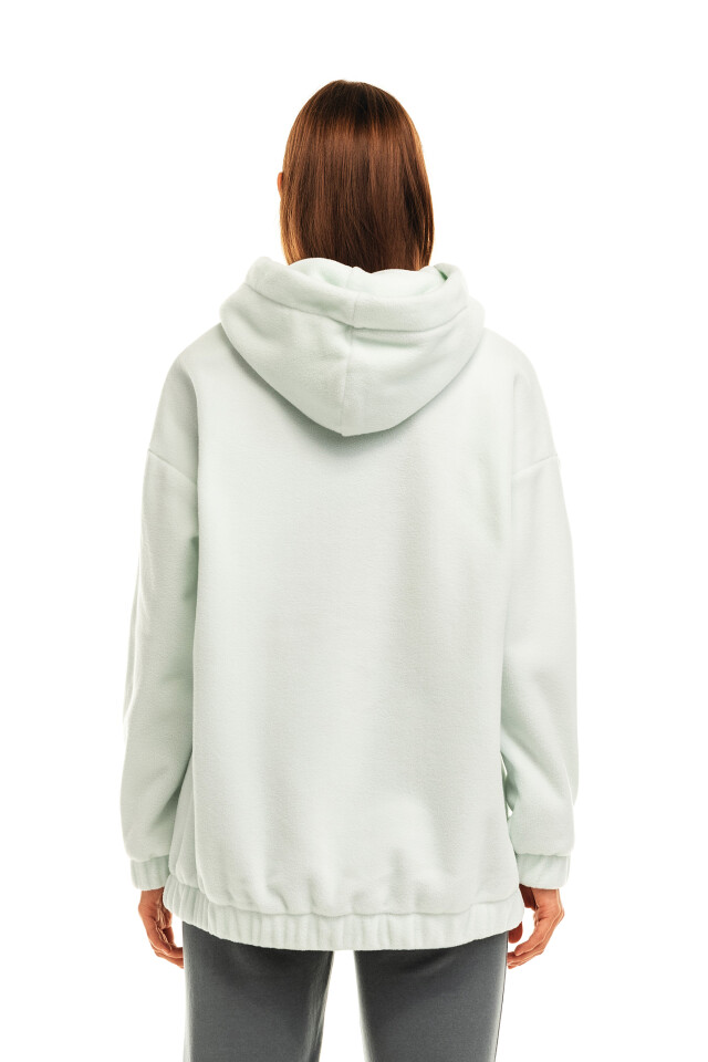 Худи oversize из флиса - цвет белый - 2