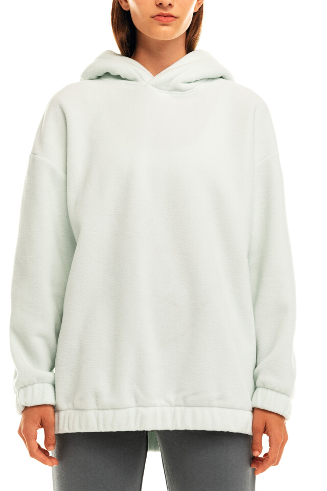 Худи oversize из флиса - цвет белый - 5