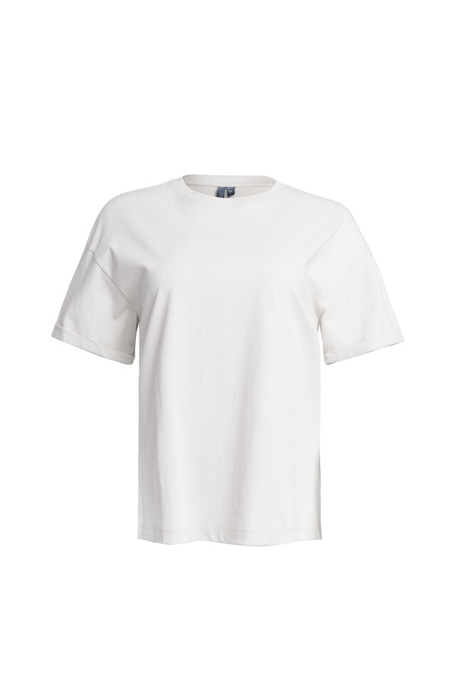 Футболка хлопковая oversize - цвет белый - 7