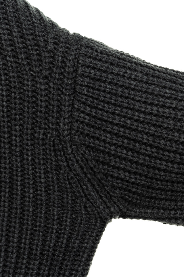 Свитер oversize с объемными рукавами - цвет серый - 8