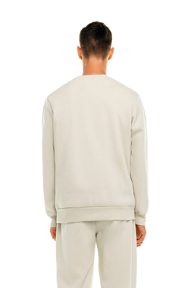 Свитшот хлопковый oversize - цвет белый - 3