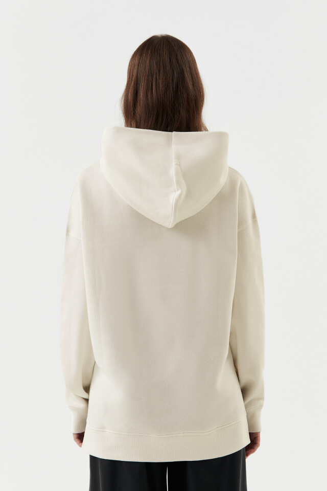 Худи хлопковая oversize - цвет бежевый - 2