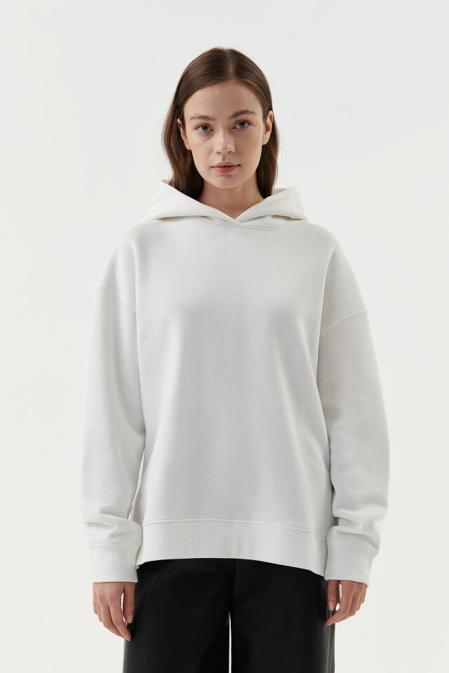 Худи хлопковая oversize - цвет бежевый - 1