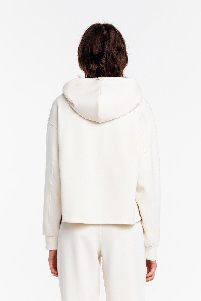 Худи трикотажная oversize - цвет бежевый - 5