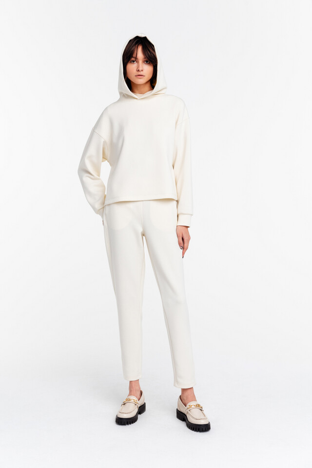 Худи трикотажная oversize - цвет бежевый - 6