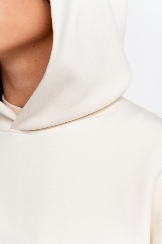 Худи трикотажная oversize - цвет бежевый - 2