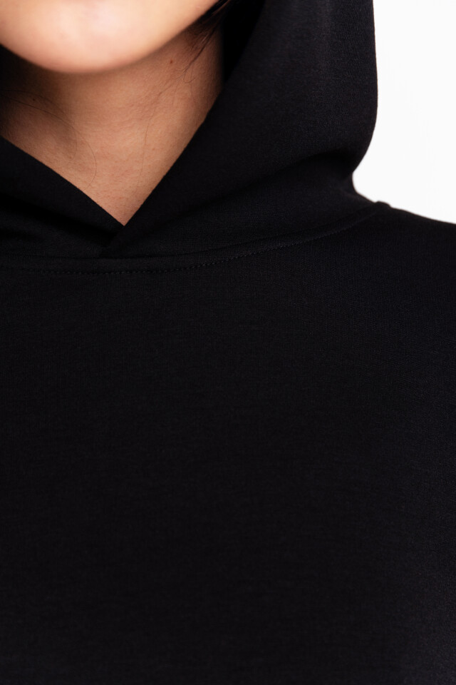 Худи трикотажная oversize - цвет черный - 3