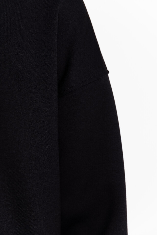 Худи трикотажная oversize - цвет черный - 7