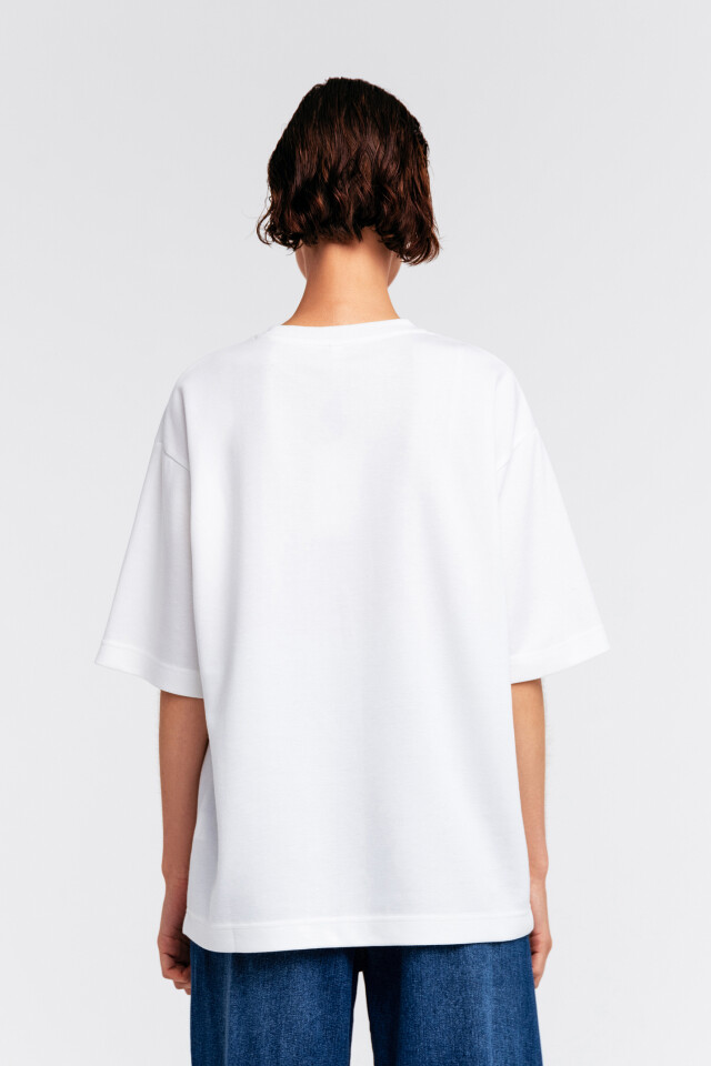 Футболка спортивная oversize - цвет белый - 1