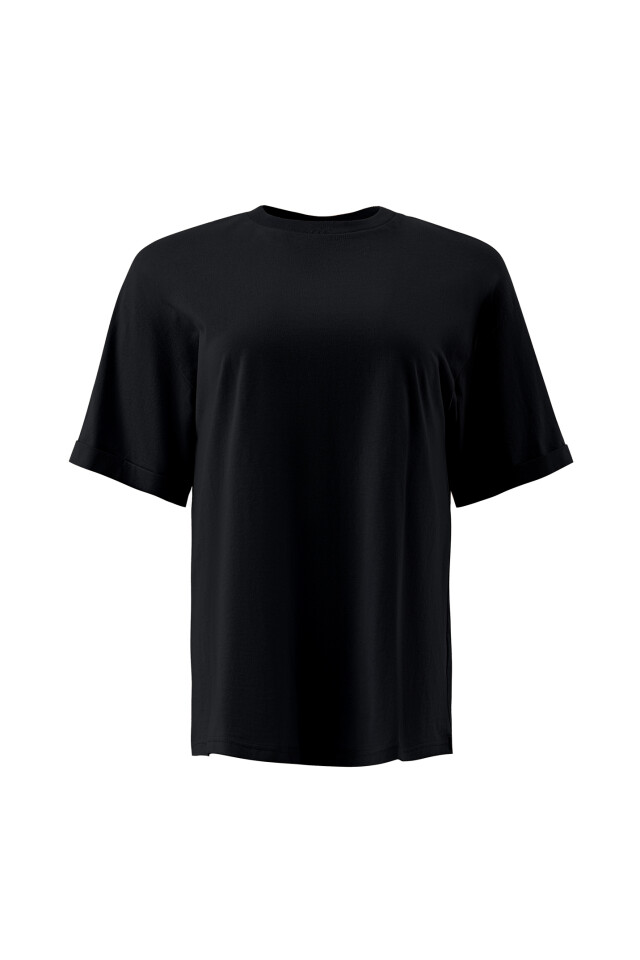 Футболка хлопковая oversize - цвет черный - 7