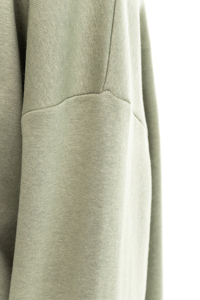 Худи хлопковая oversize c начесом - цвет зеленый - 6