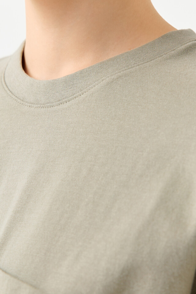 Футболка хлопковая oversize - цвет зеленый - 6