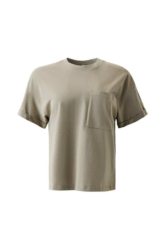Футболка хлопковая oversize - цвет зеленый - 7