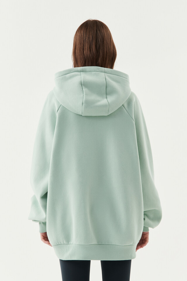 Худи хлопковая super oversize - цвет голубой - 2