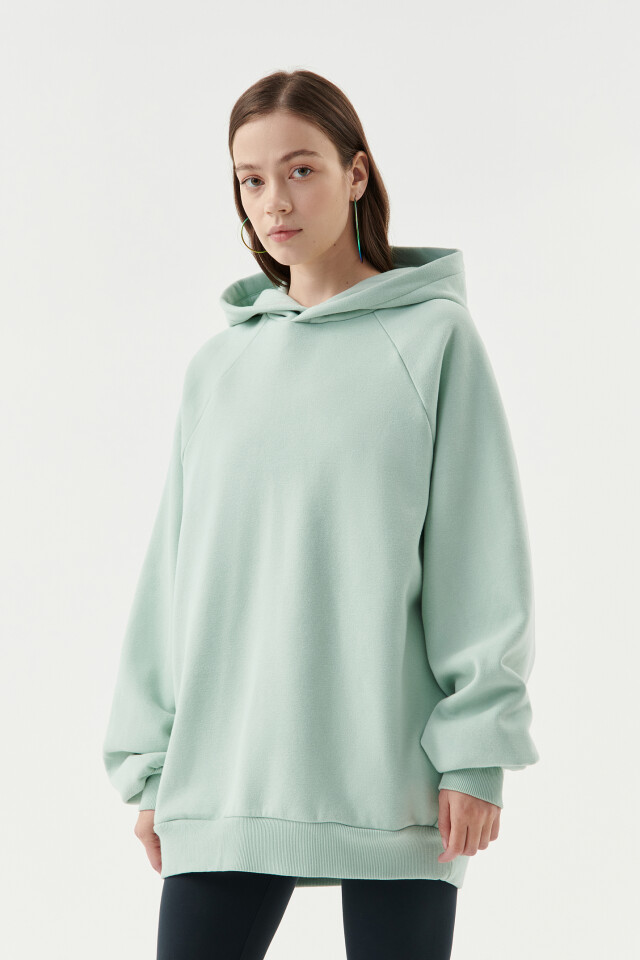 Худи хлопковая super oversize - цвет голубой - 3