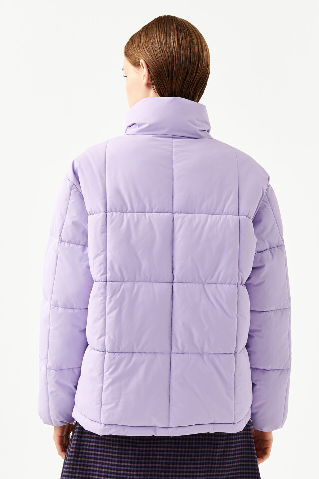 Куртка стеганая oversize - цвет сиреневый - 2