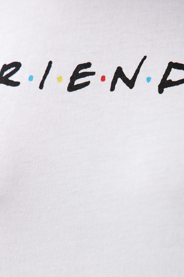 Футболка хлопковая с логотипом friends - цвет белый - 5