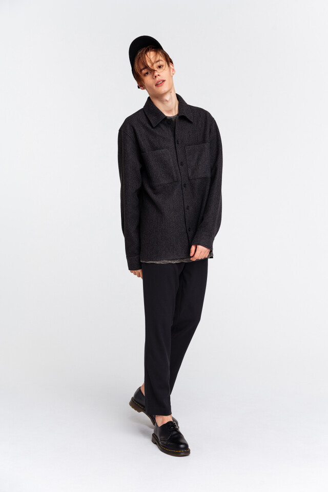 Куртка-рубашка oversize - цвет серый - 6