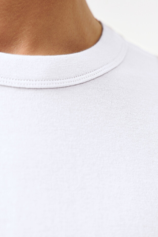 Футболка хлопковая oversize - цвет белый - 5