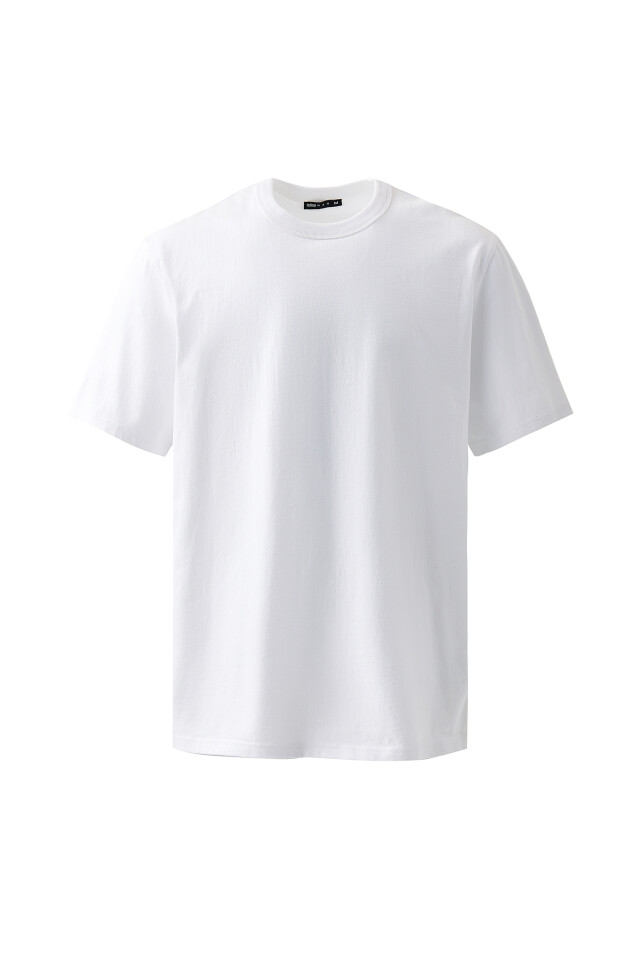 Футболка oversize хлопковая базовая - цвет белый - 7