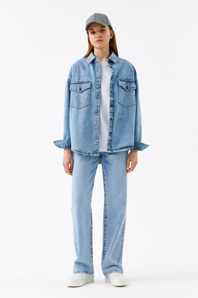 Футболка oversize хлопковая базовая - цвет белый - 4