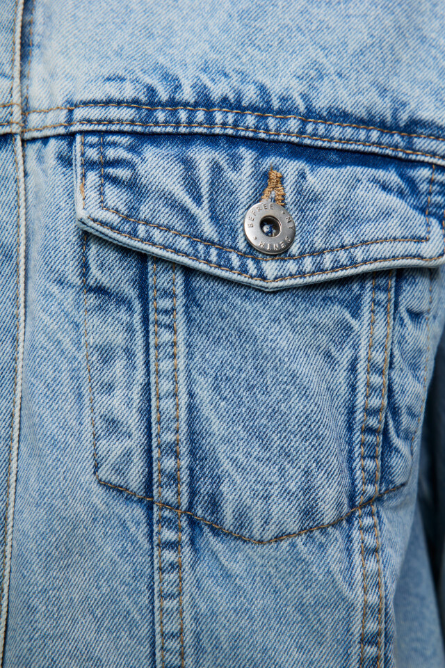 Куртка джинсовая oversize - цвет голубой - 6