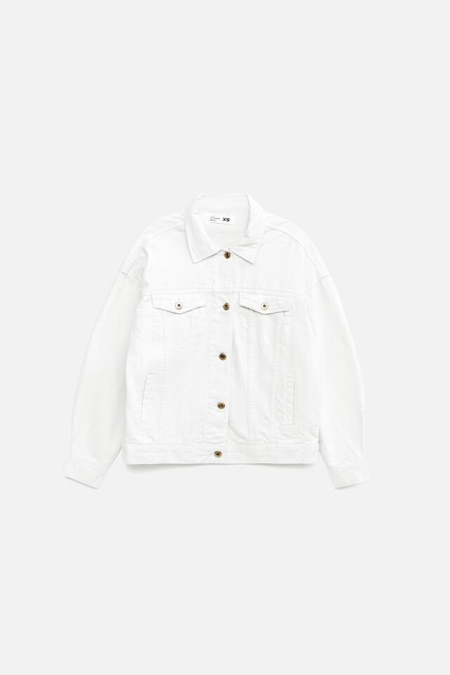 Куртка джинсовая oversize - цвет белый - 7