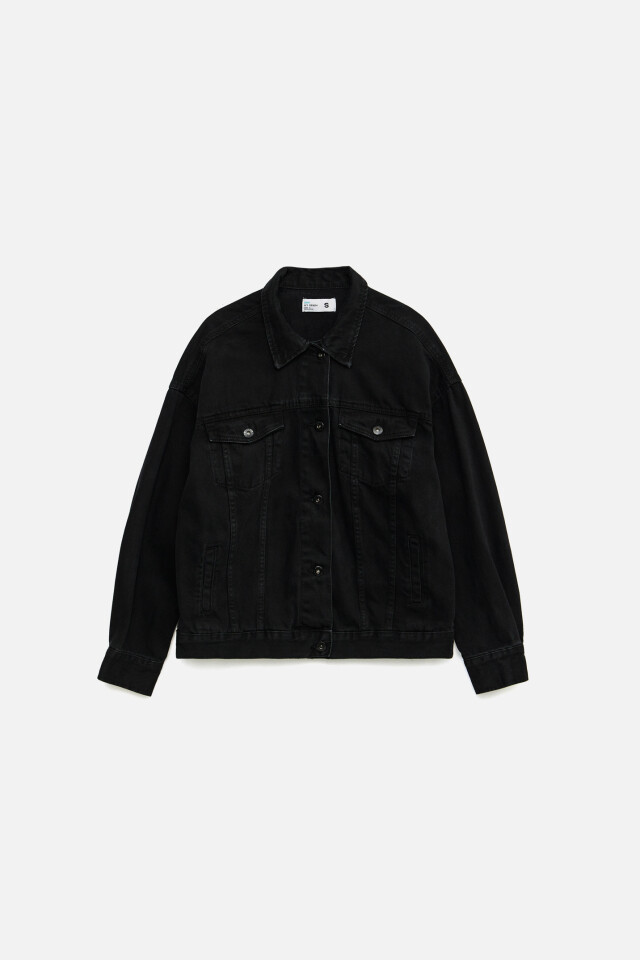 Куртка джинсовая oversize - цвет черный - 7