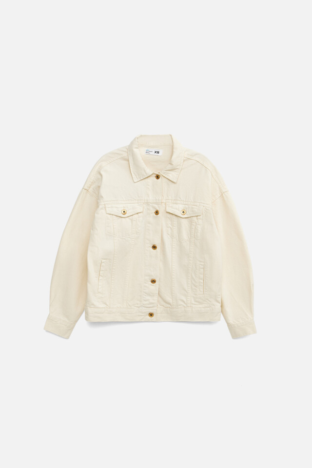 Куртка джинсовая oversize - цвет бежевый - 7